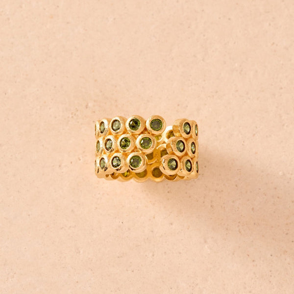 Amelia Trio Dark Green Ring
