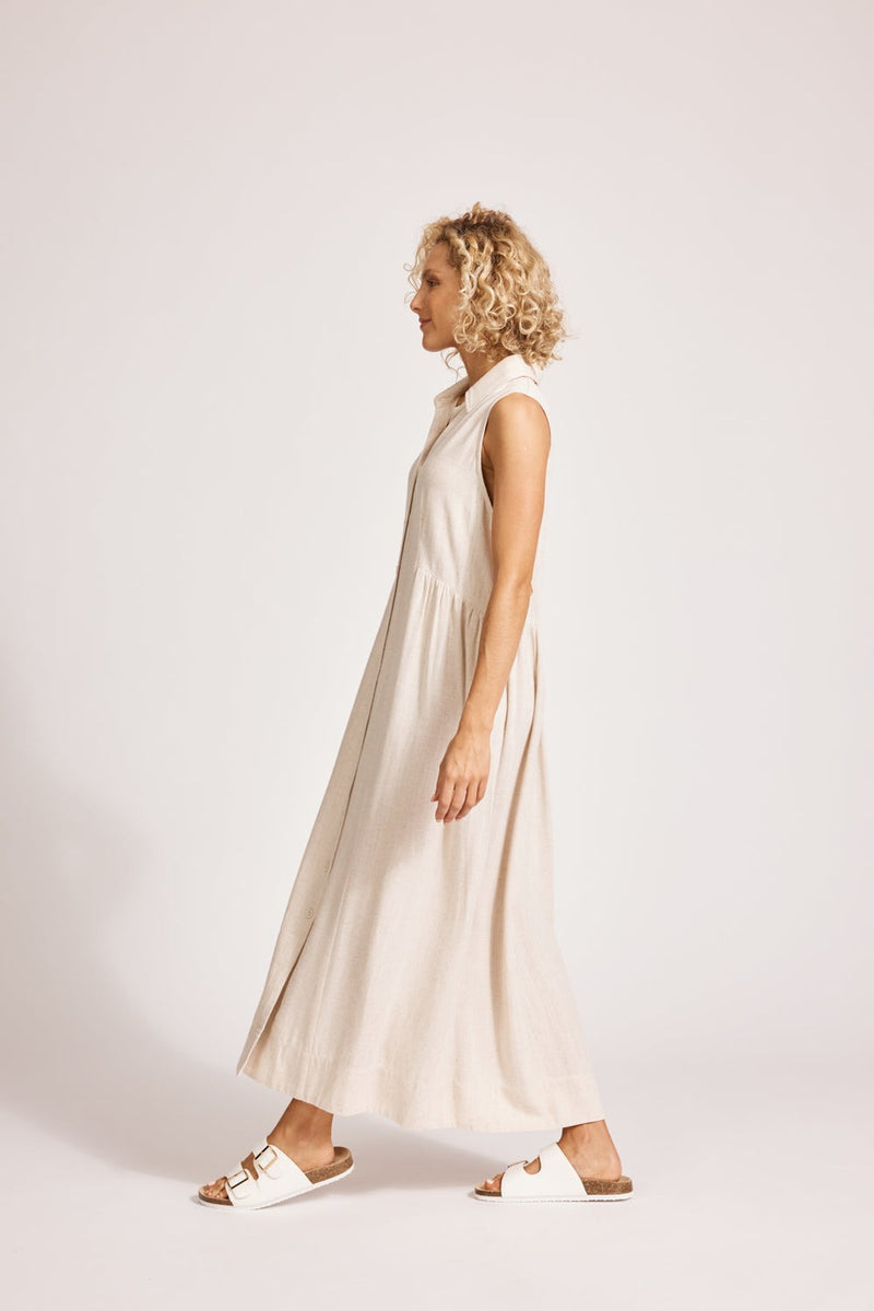 Alesia Sleeveless Shirt Dress