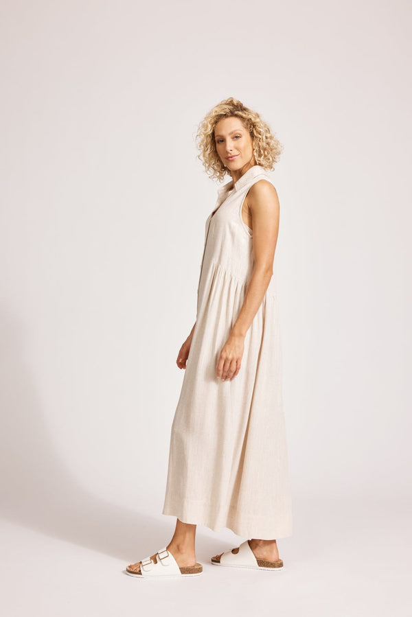 Alesia Sleeveless Shirt Dress