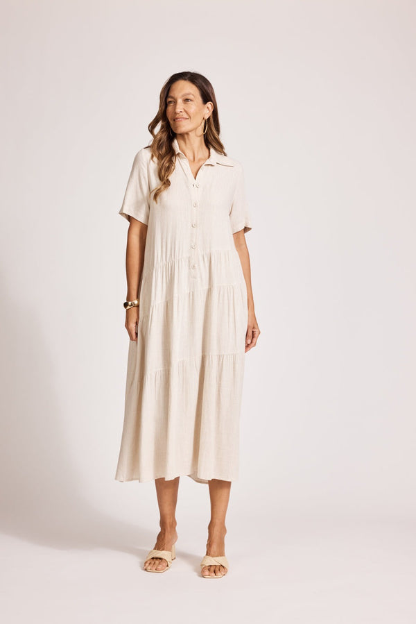 Alesia Tiered Shirt Dress