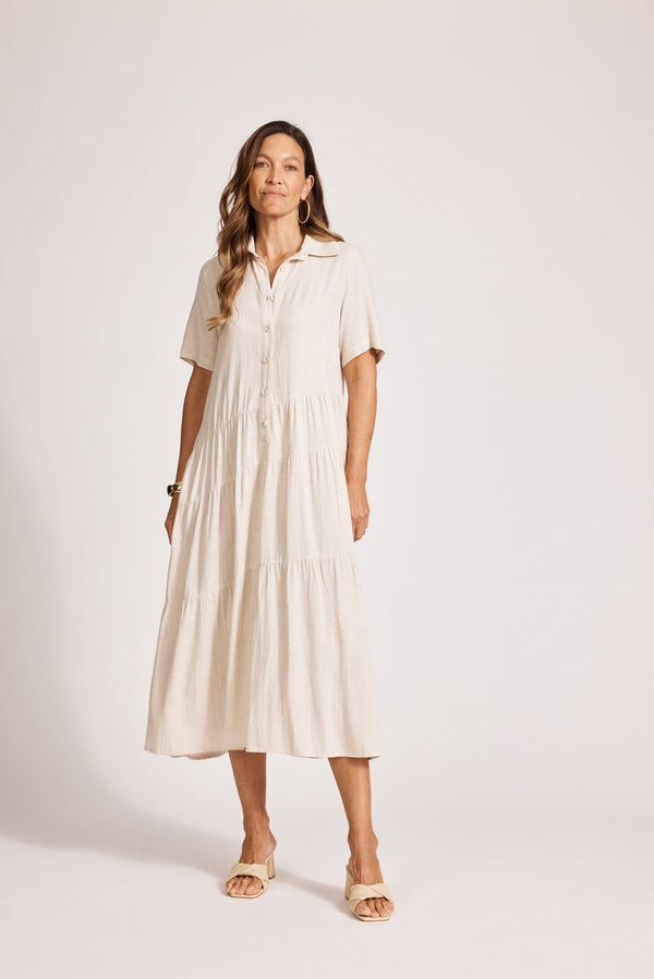 Alesia Tiered Shirt Dress