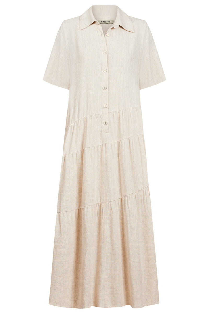 Alesia Tiered Shirt Dress