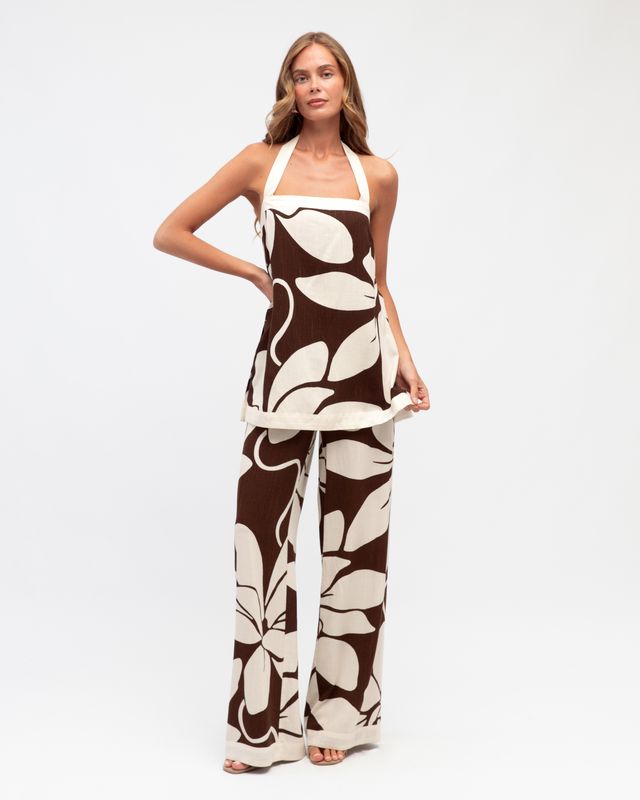 Summer Bloom Halter Neck Top