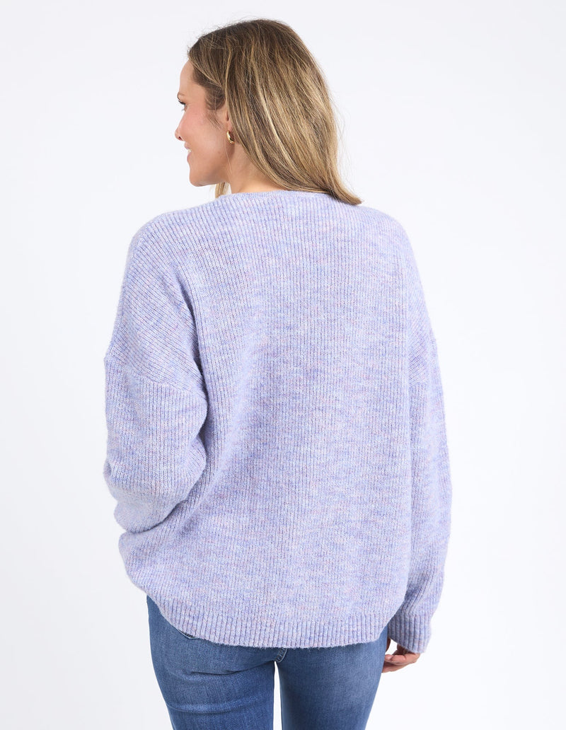 Verity V Neck Knit - Lilac