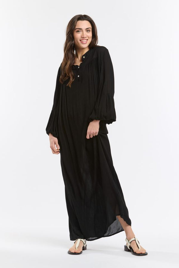 Stand Collar Billow Dress