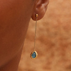 Lysia Blue Long Earring