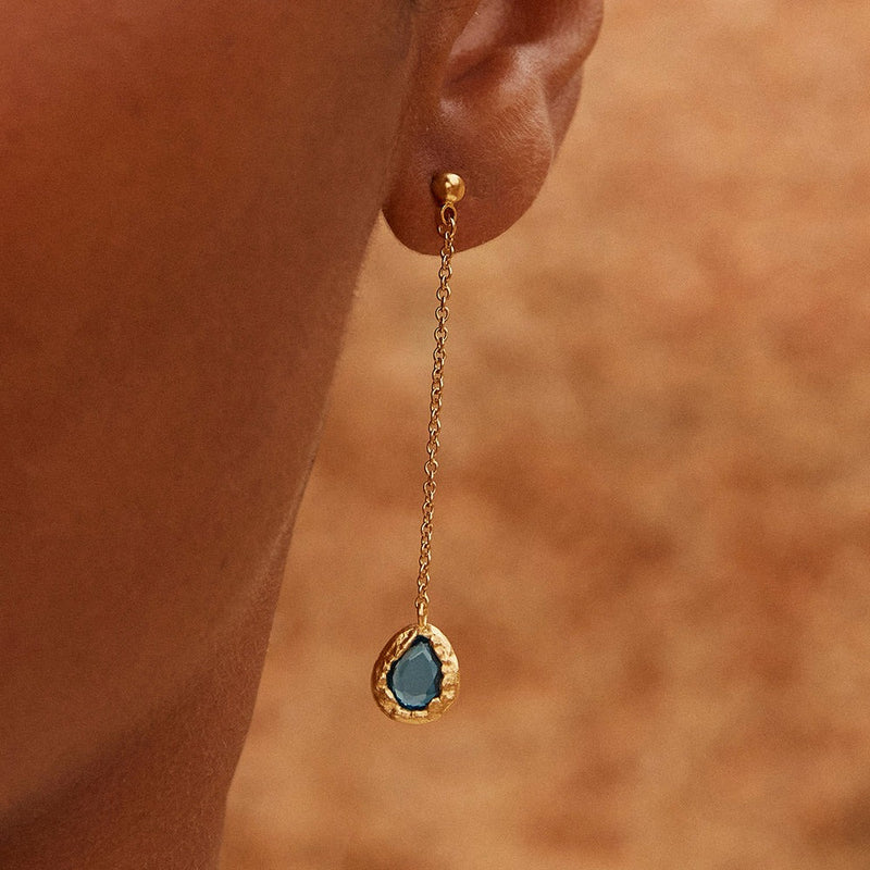 Lysia Blue Long Earring