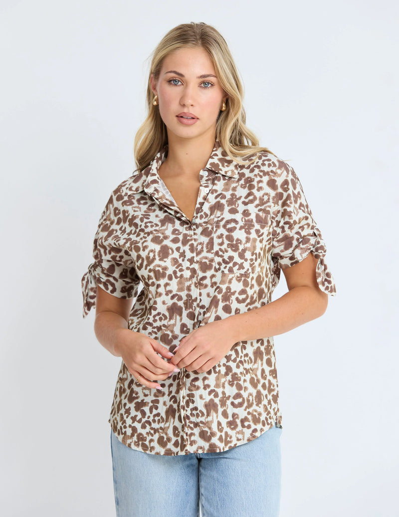 Leo Blouse Summer Leopard