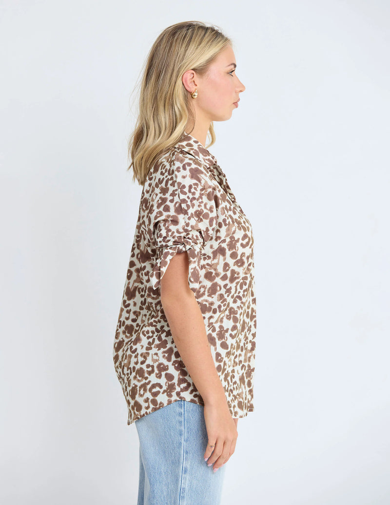 Leo Blouse Summer Leopard