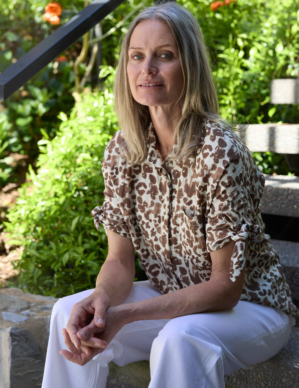 Leo Blouse Summer Leopard