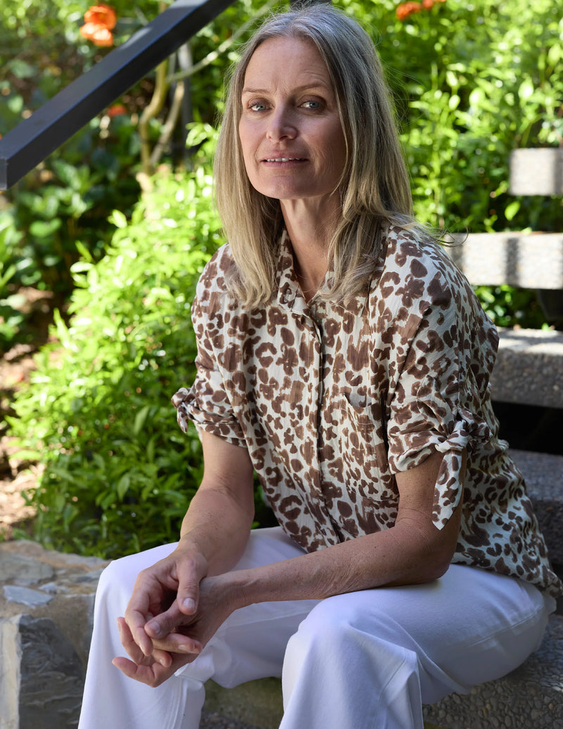 Leo Blouse Summer Leopard