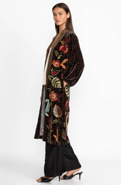 Isabella Velvet Bishop Sleeve Kimono