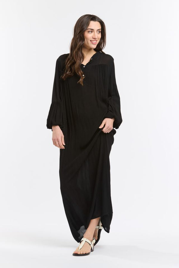 Stand Collar Billow Dress