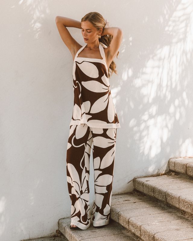 Summer Bloom Halter Neck Top