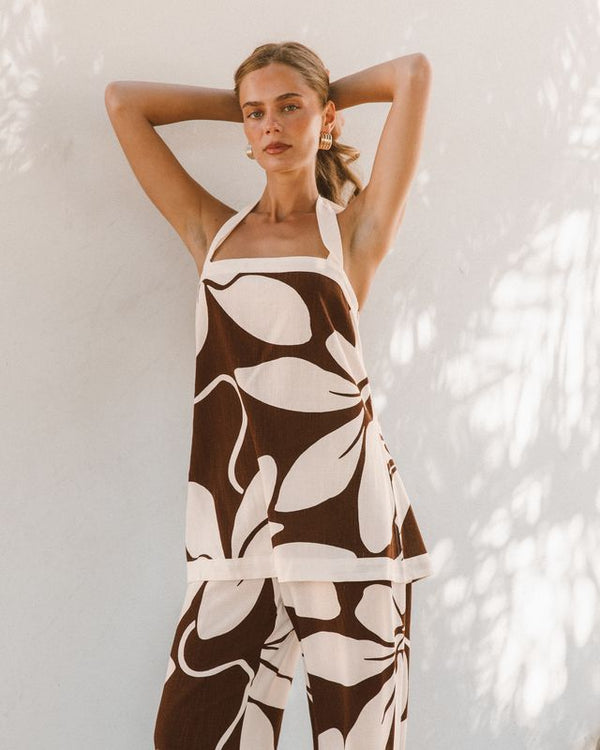 Summer Bloom Halter Neck Top